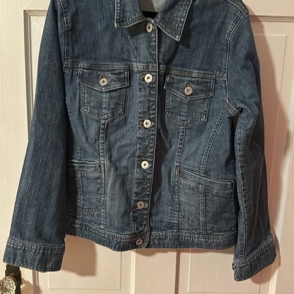 COPY - Chicos Platinum Denim Jean Women's Jacket Blue Stretch Size 0 - Picture 4 of 11